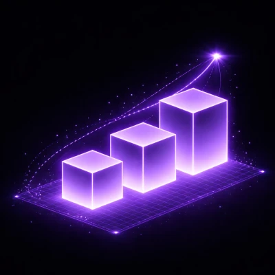 Enterprise plan icon — interconnected network of services representing full-funnel digital revenue engine